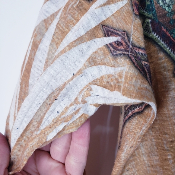 Reba Bohemian Geometric Print Top - Multicolor, Size 2X* - Picture 4 of 5